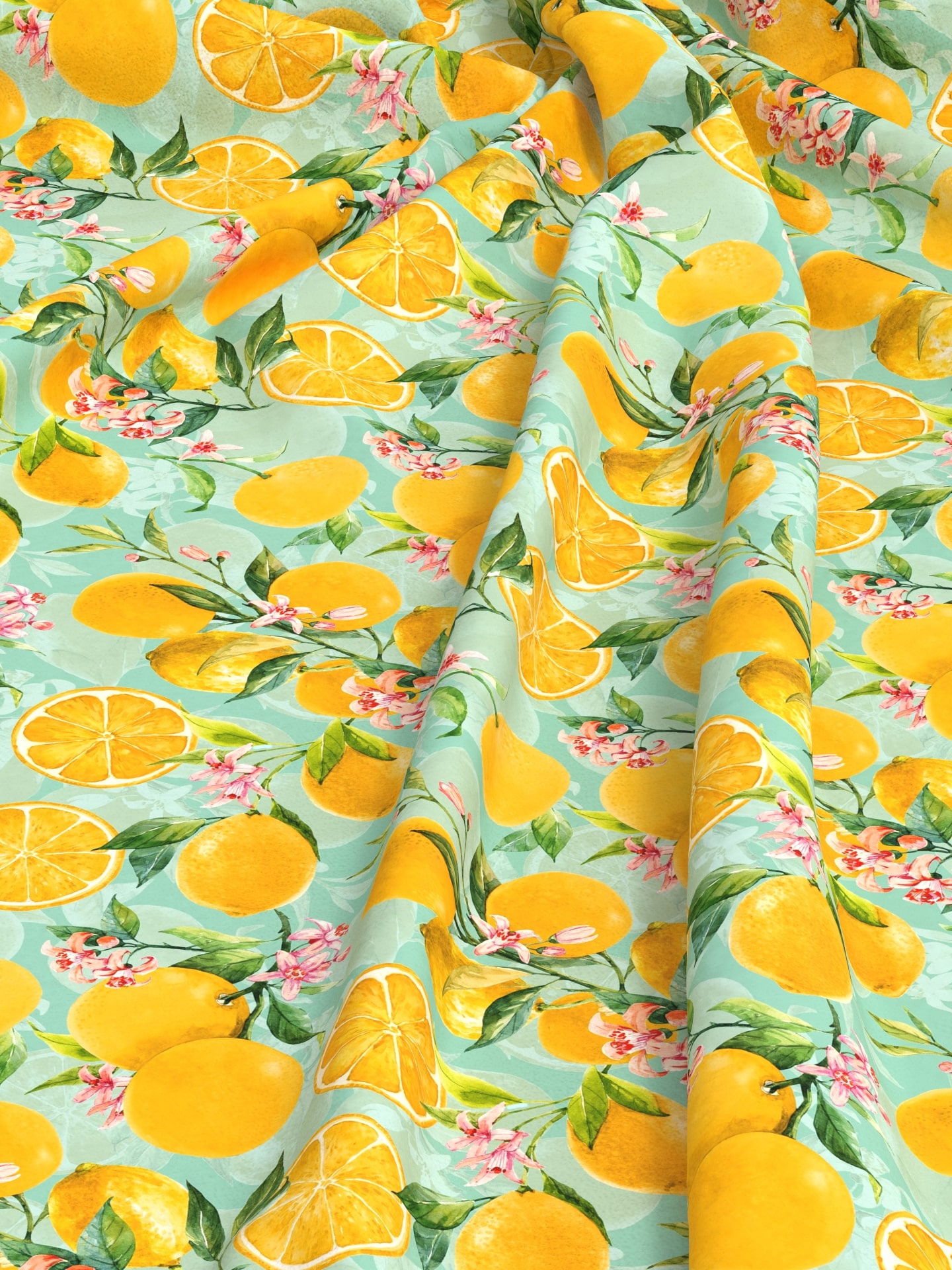 Lemon Pattern Crepe