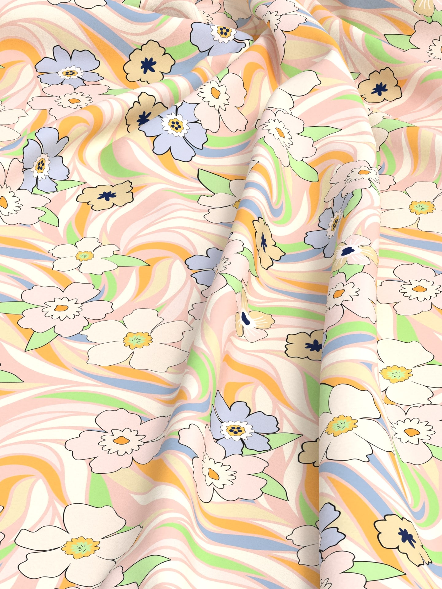 Soft Flower Crepe
