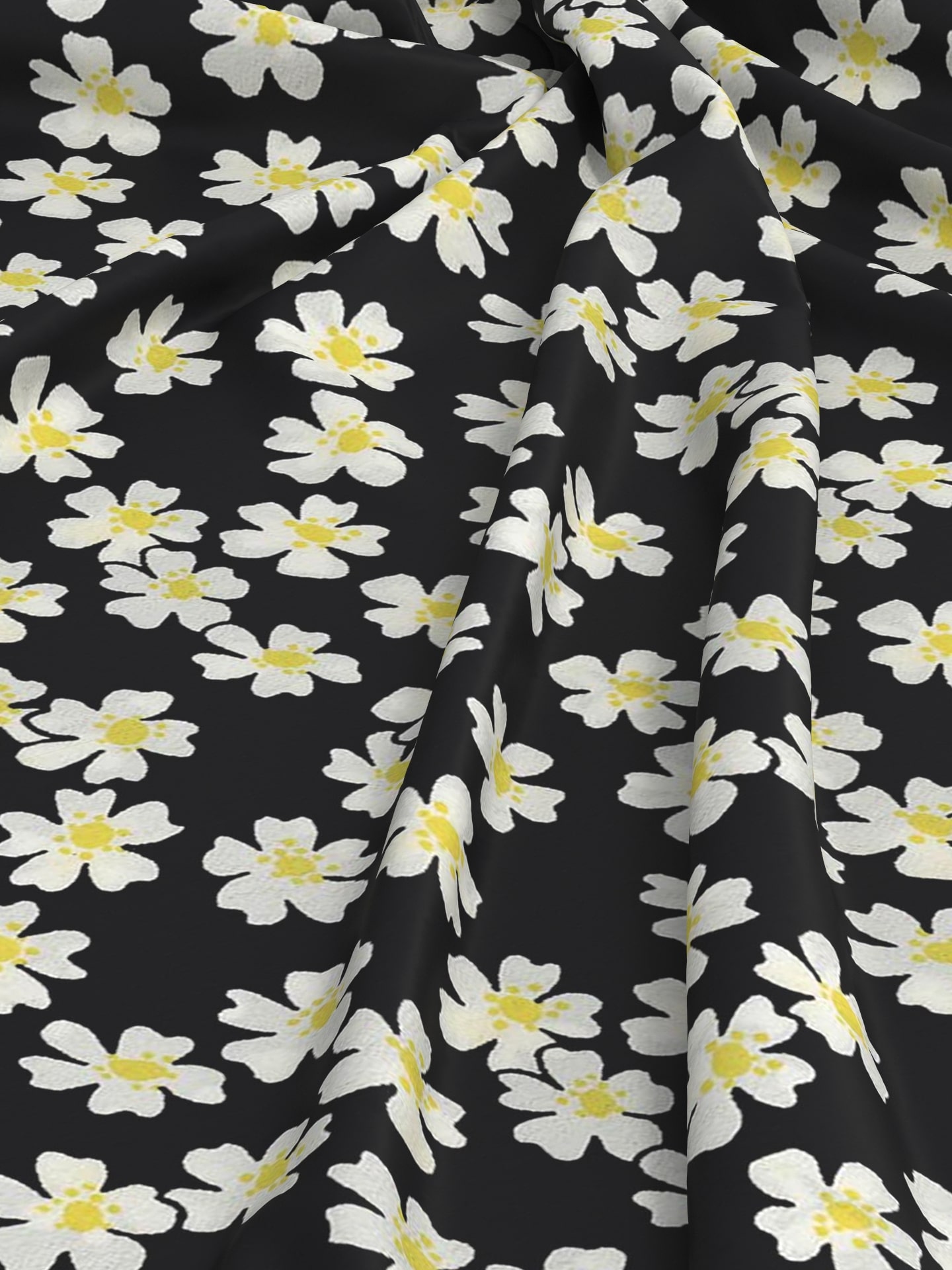 Blue Daisy Viscose