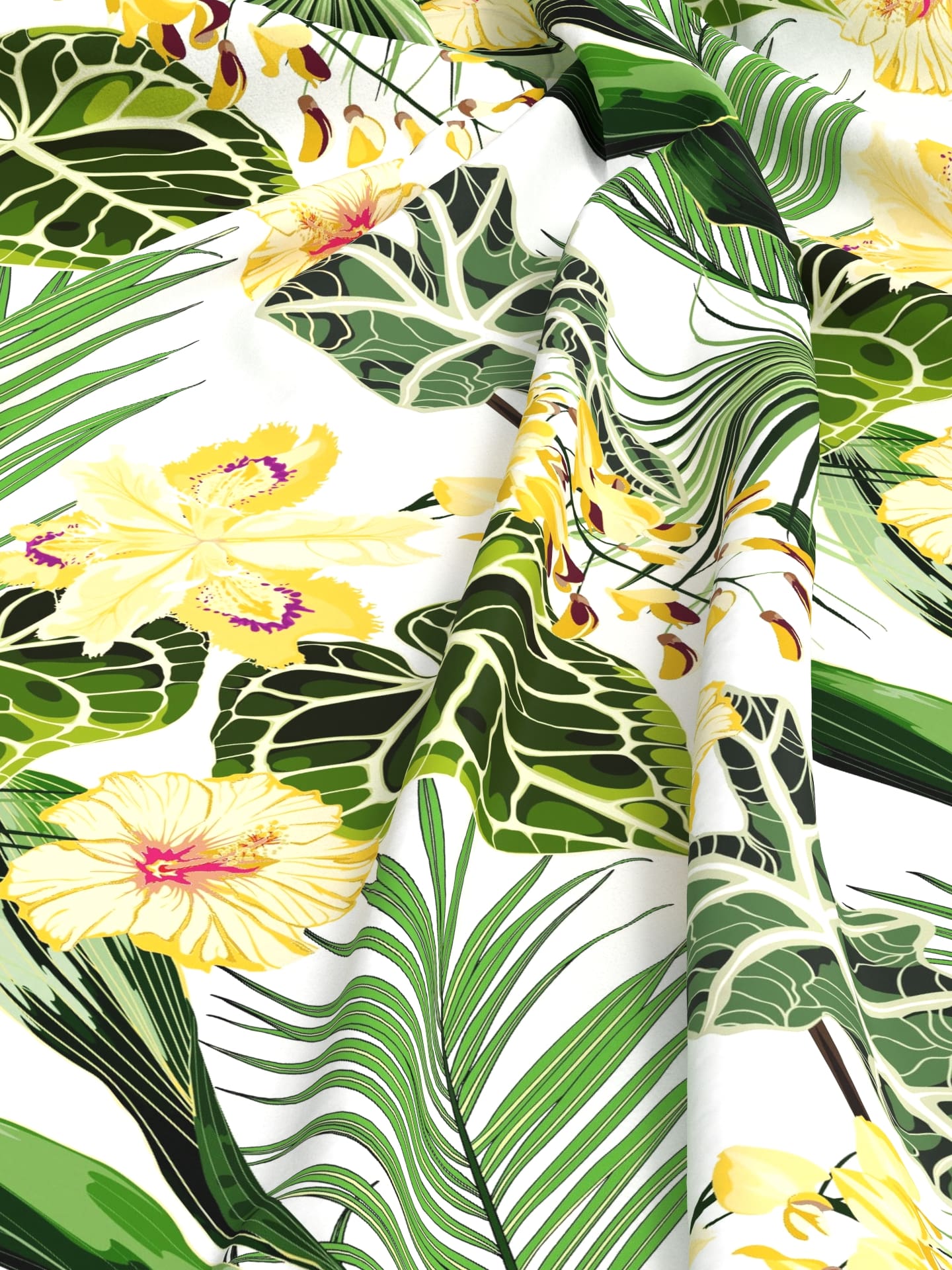 Yellow Green Leaf Crepe