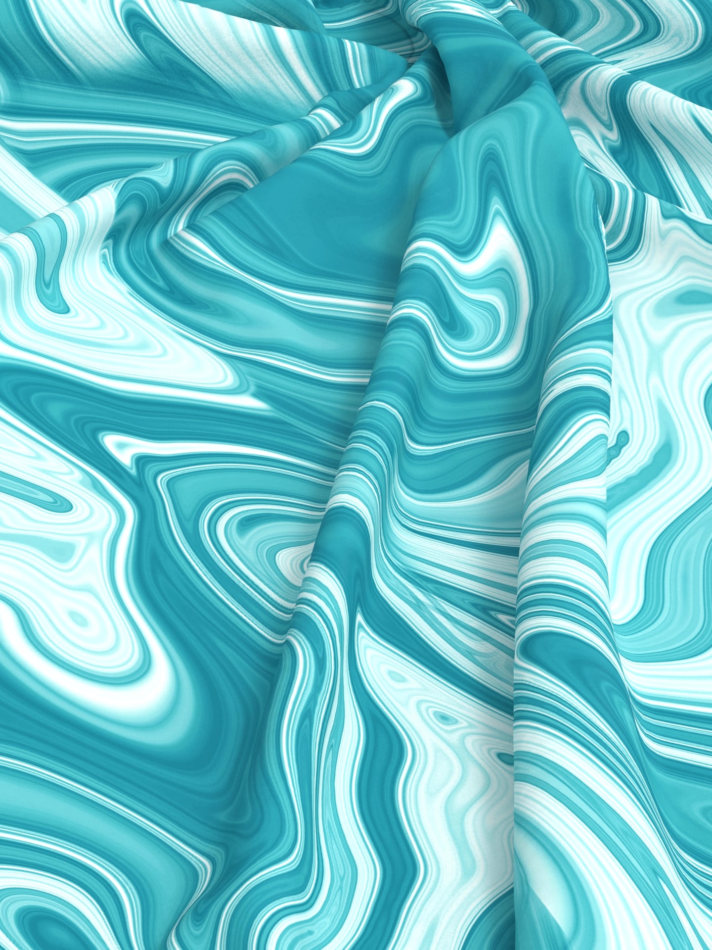 Blue Patterned Crepe