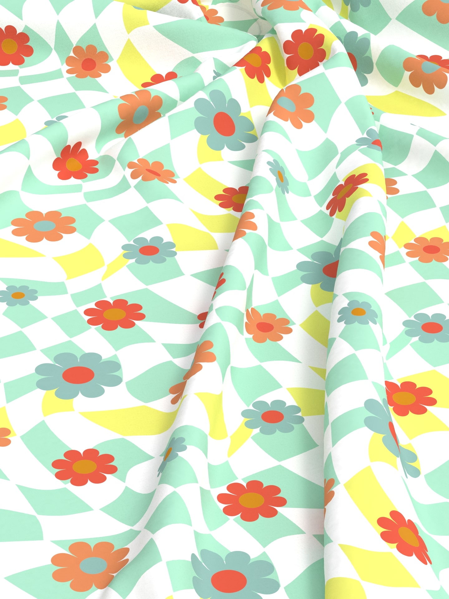Daisy Patterned Crepe