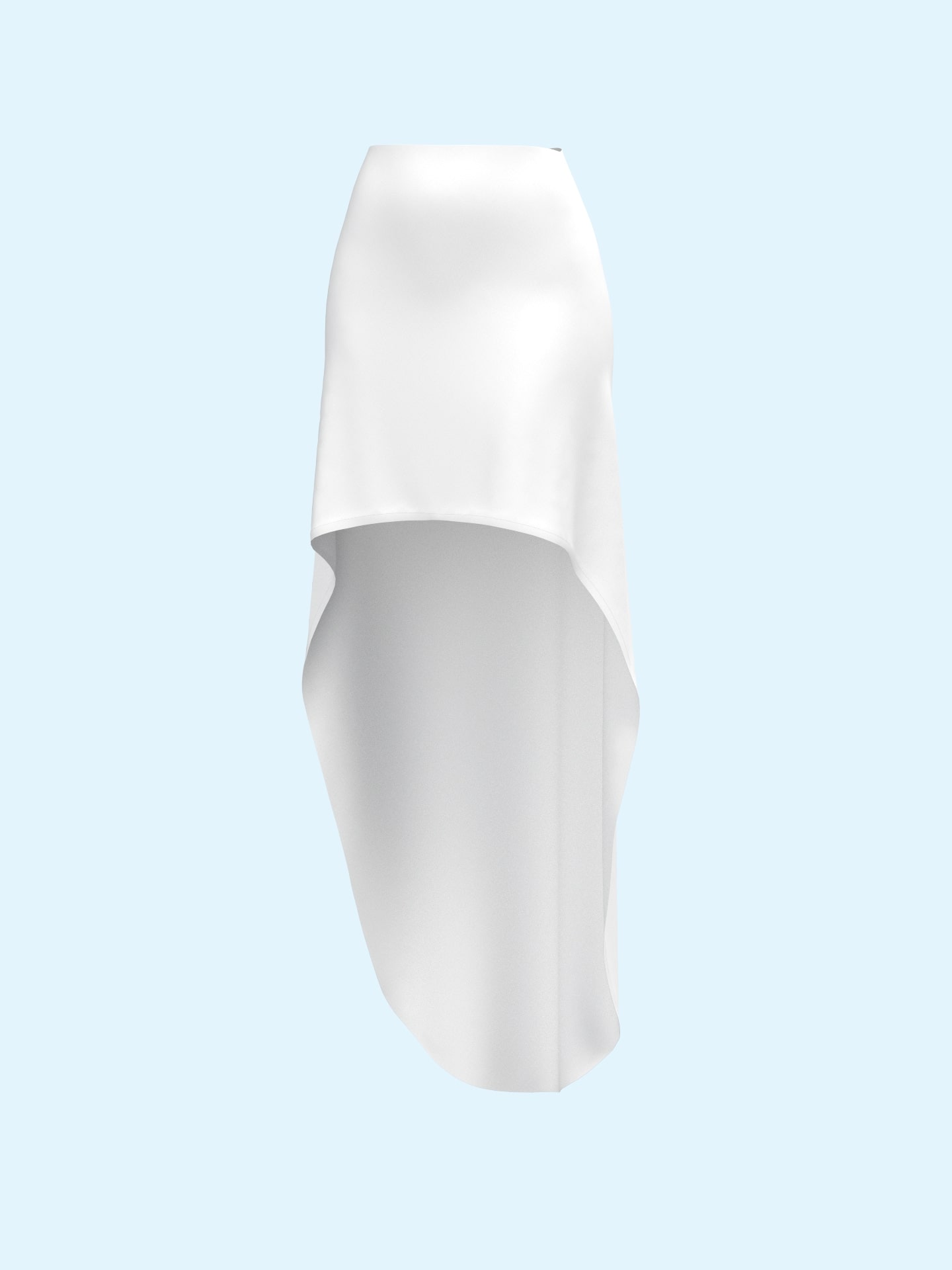 Front Short, Back Long Skirt Reaching The Floor