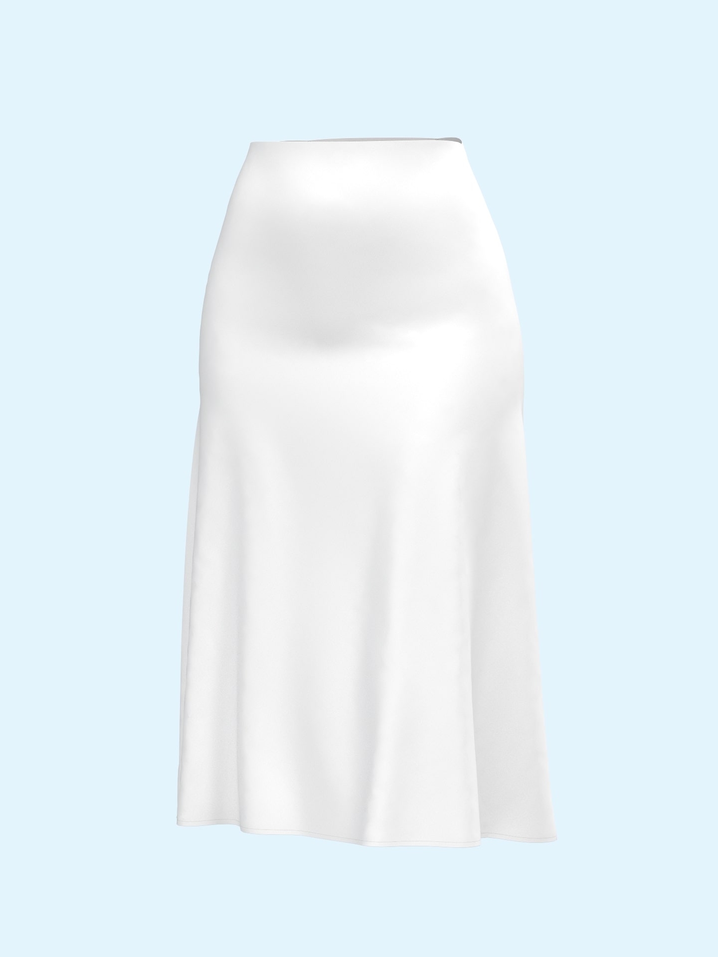 Midi A-line Skirt