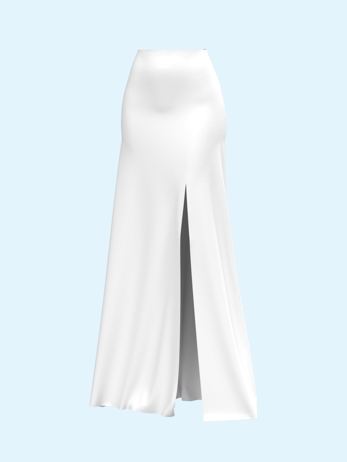 Slit A-line Long Skirt