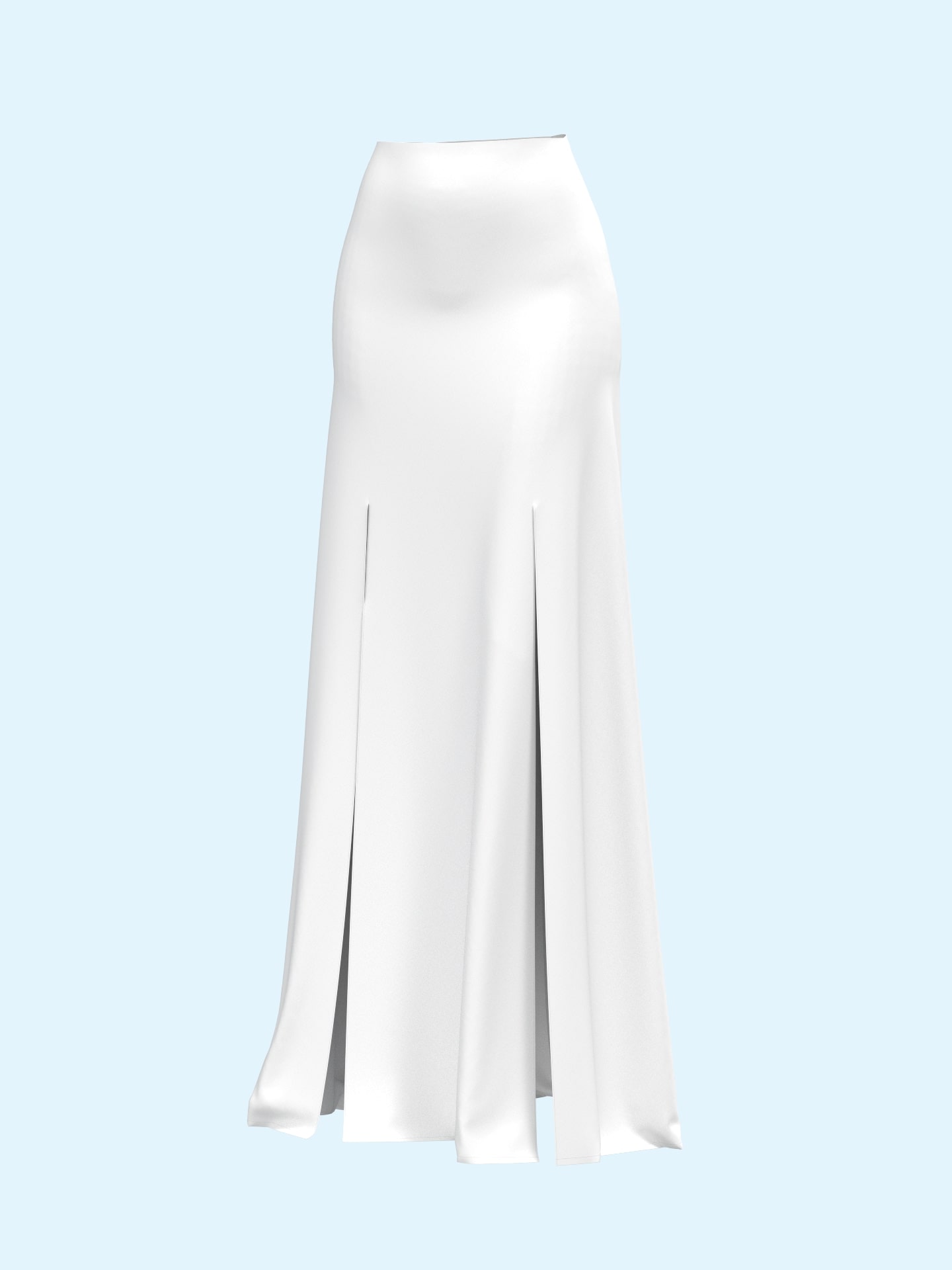 Double-slit A-line Long Skirt