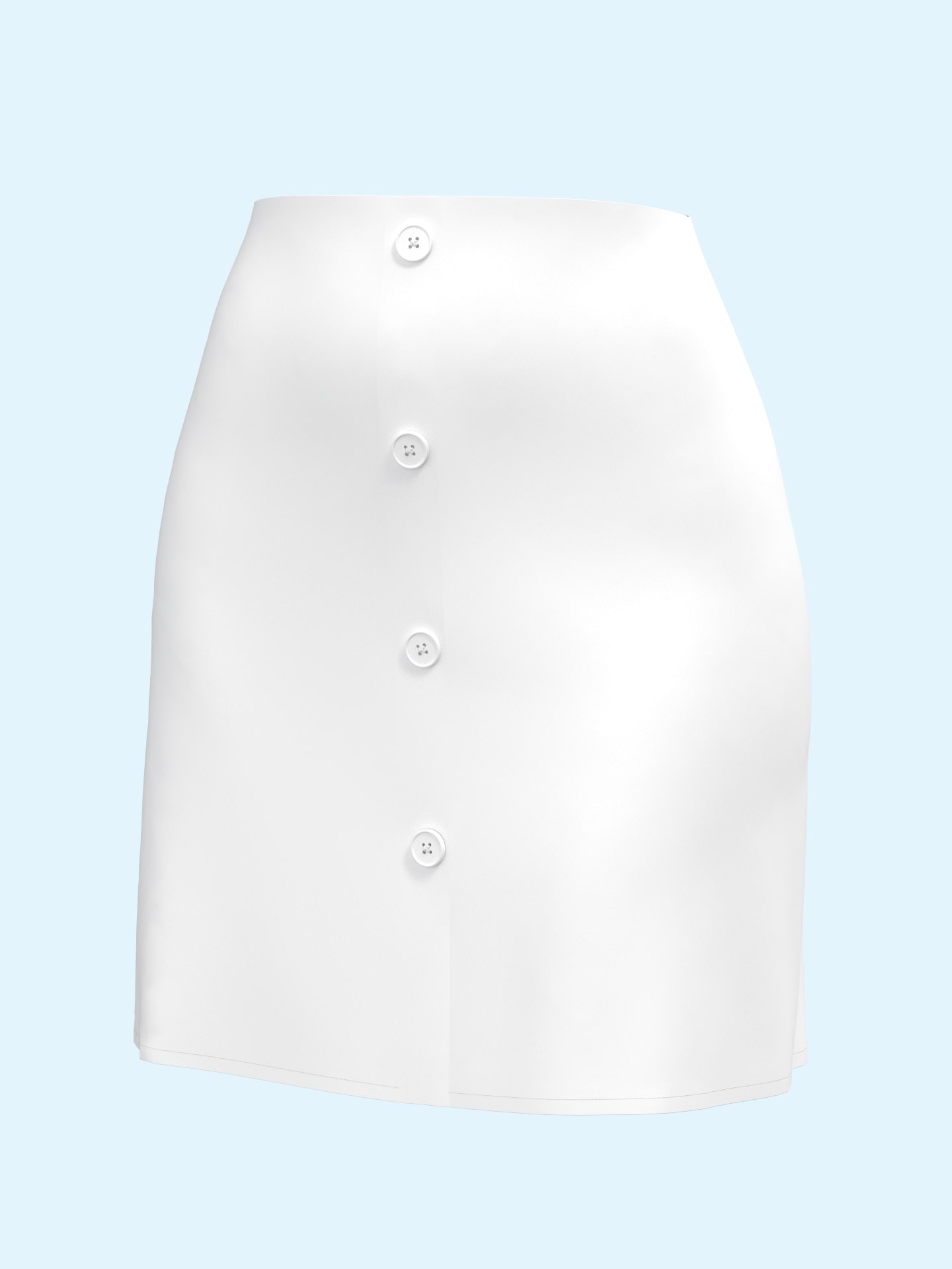 Front-buttoned Mini Skirt