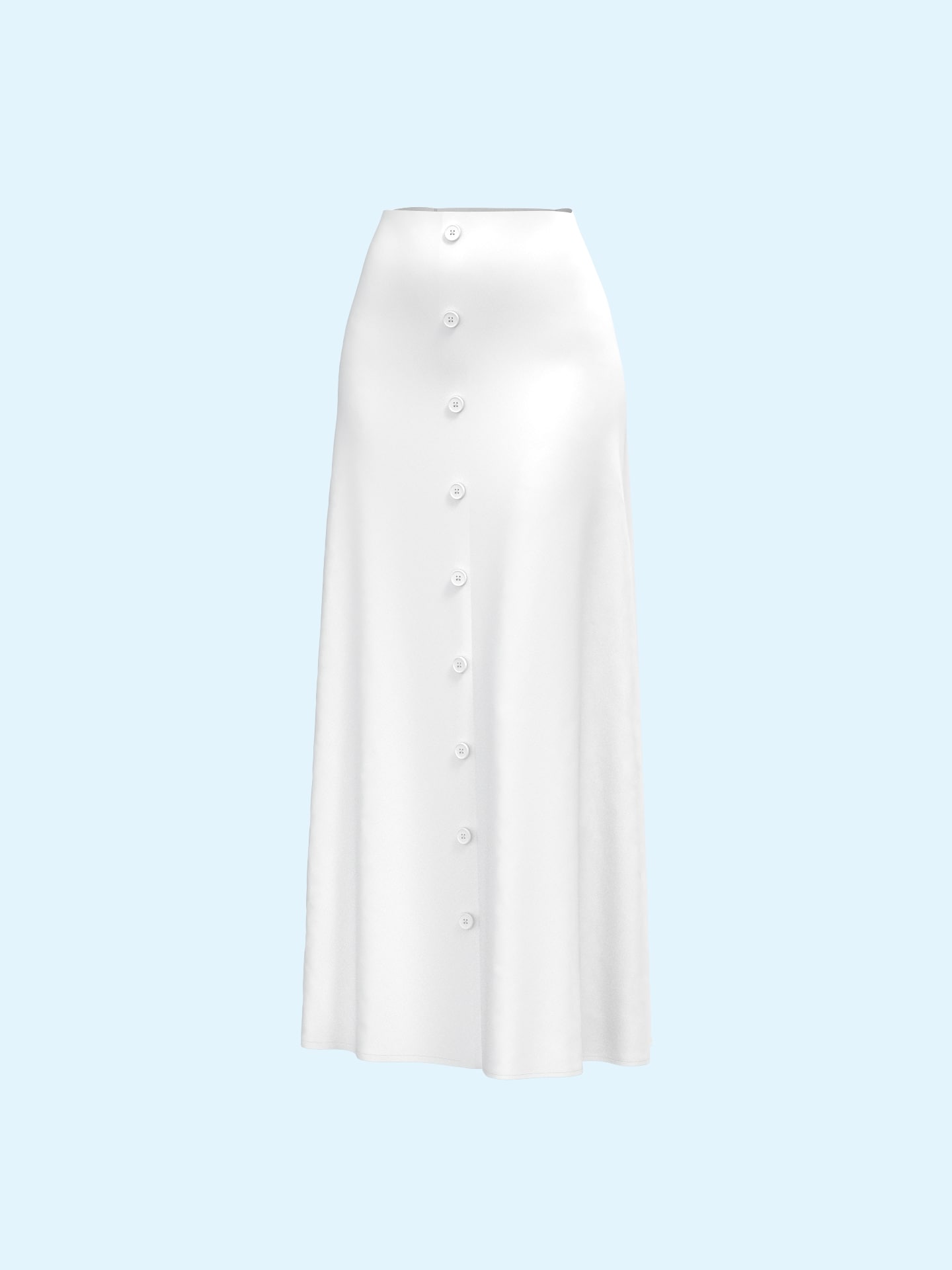 Front-buttoned Long Skirt