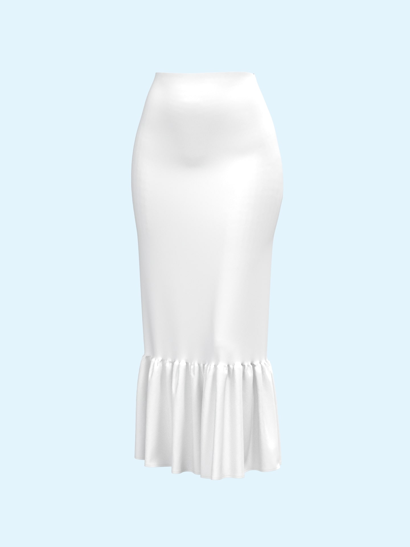 Ruffled Midi Skirt