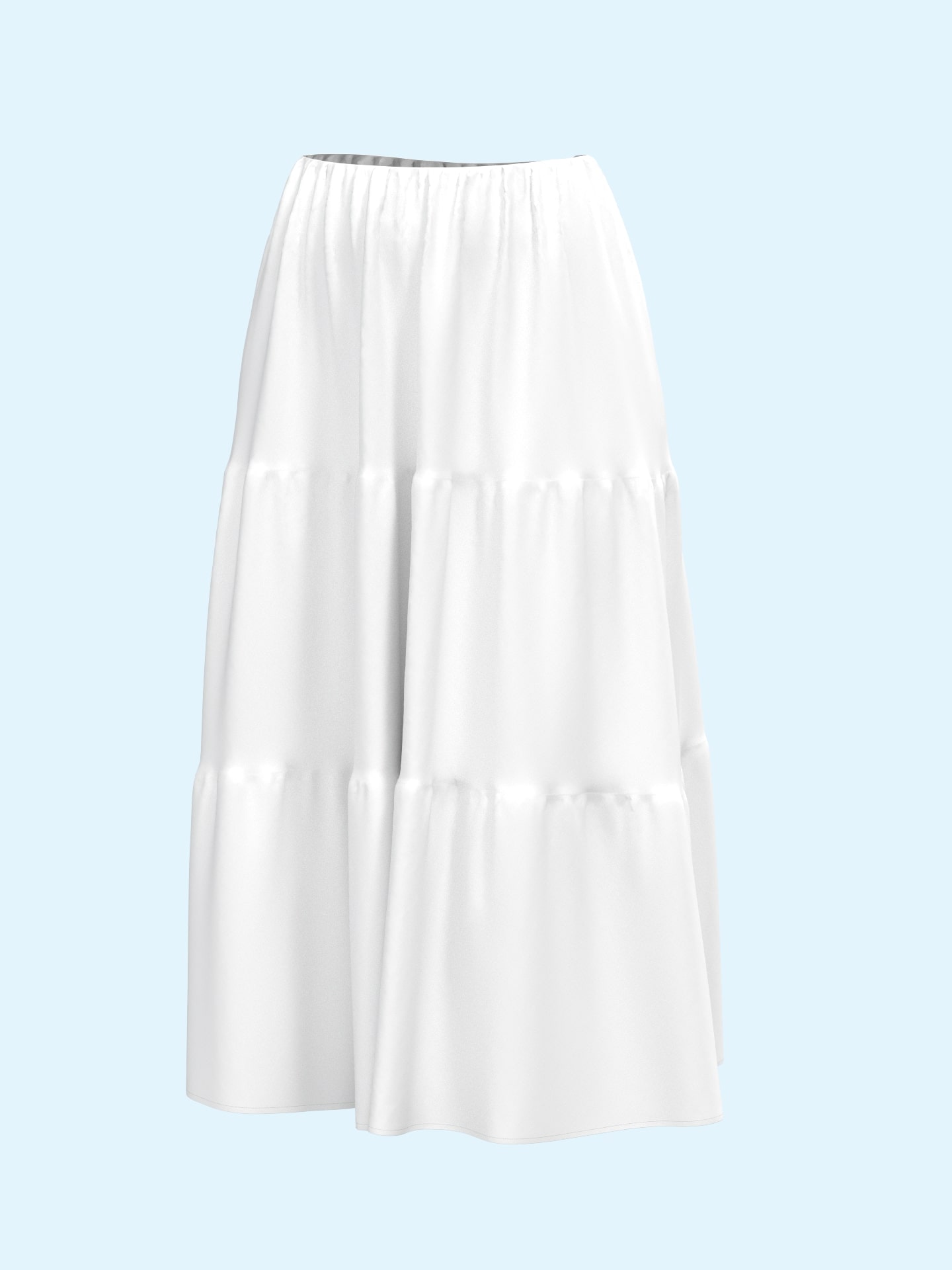 Layered midi skirt