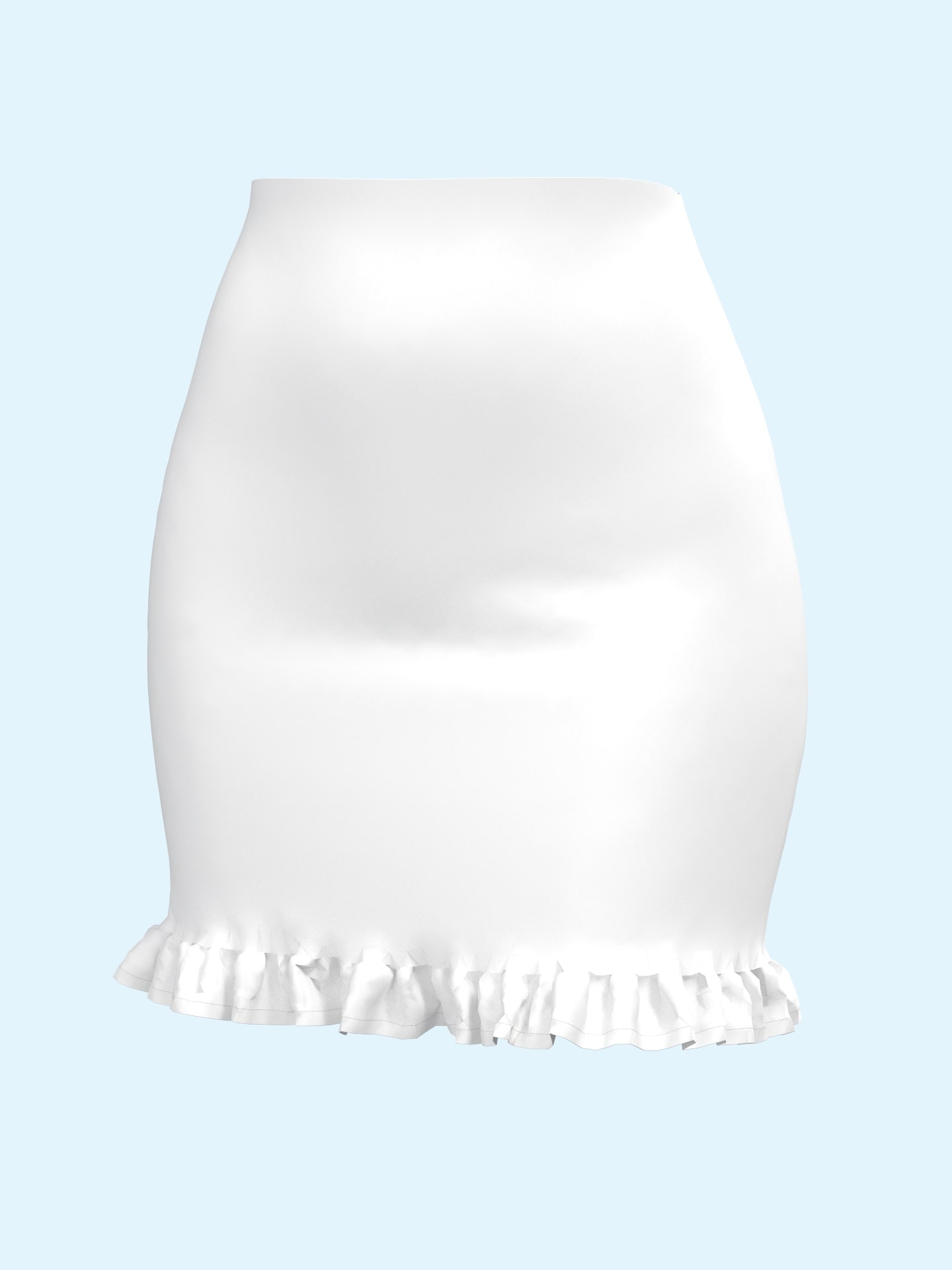 Ruffled Hem Mini Skirt