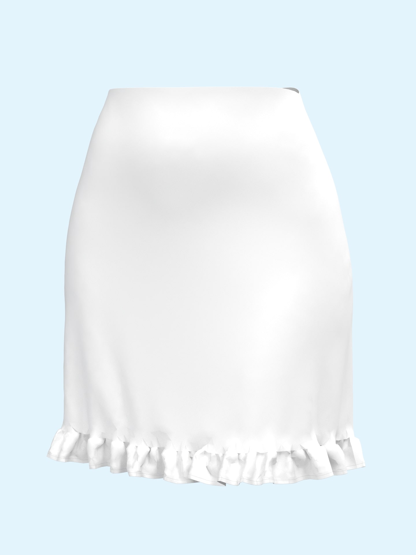 A-line Skirt With Ruffled Hem